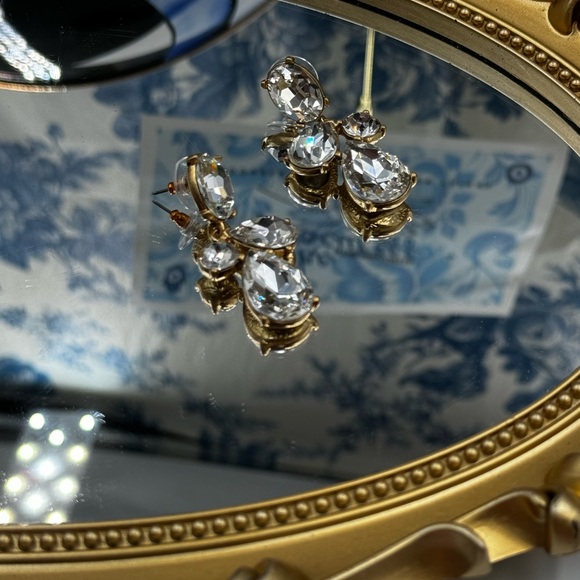 🆕 OSCAR DE LA RENTA 🧿 NWOT Candy Drop Earrings, Clear Crystal - Picture 7 of 17